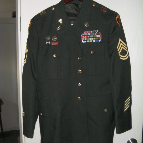 Great Top for Halloween Costume - Military Dress Coat with Many Medals & Bars - Picture 1 of 10
